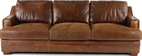 Antique Brown Leather Sofa