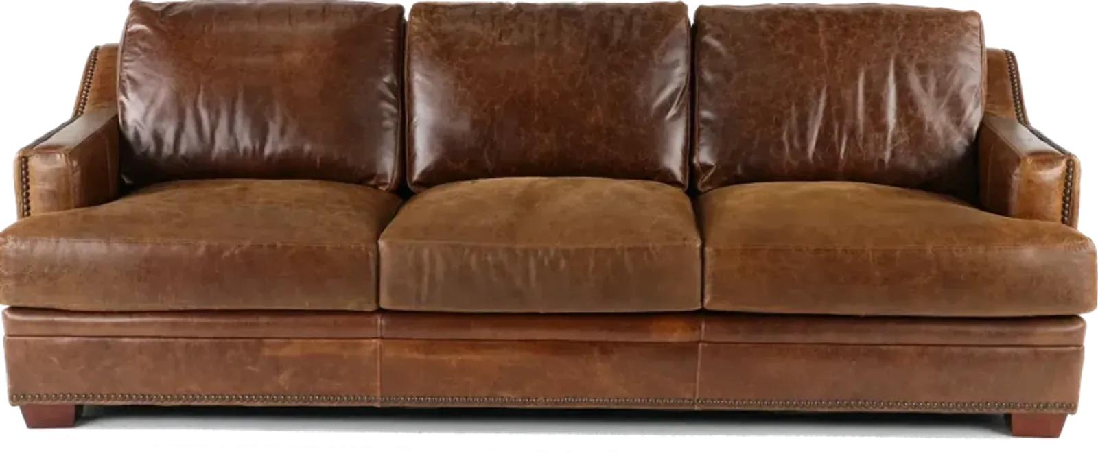 Antique Brown Leather Sofa