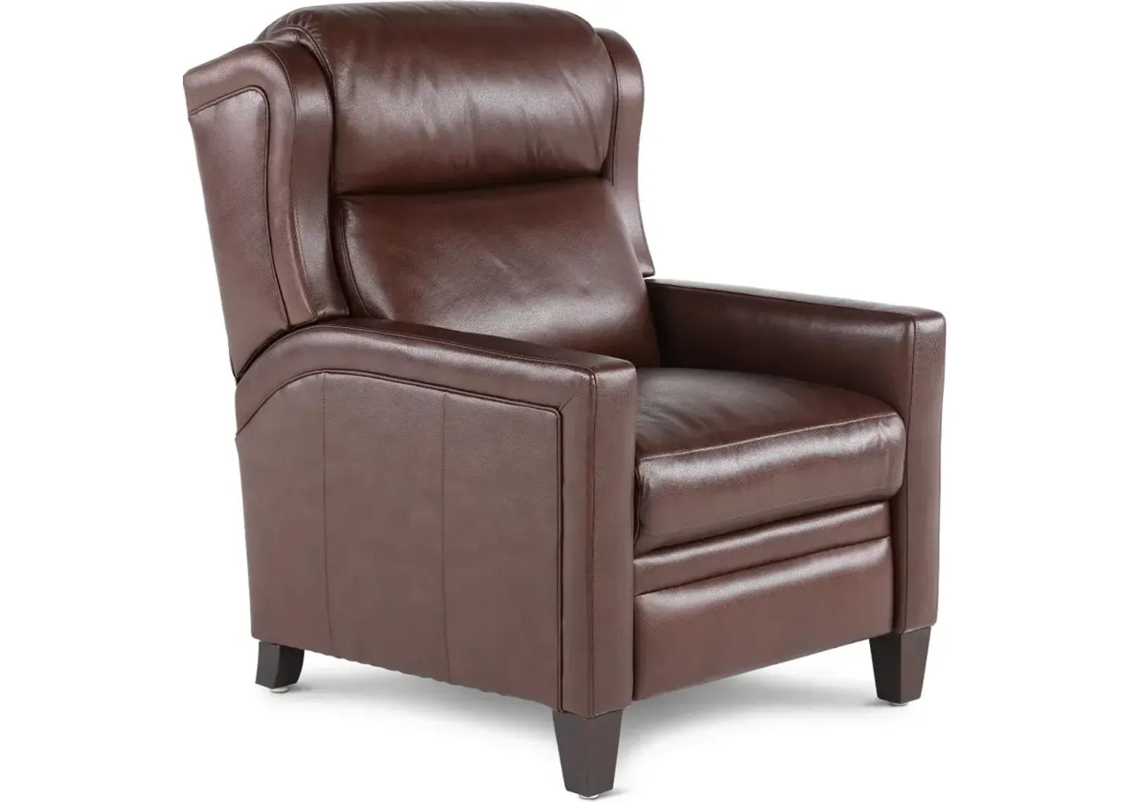 Dart Walnut Brown Leather-Match High Leg Power Recliner