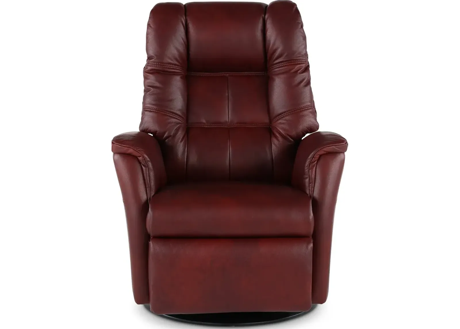 Boston Burgundy Leather Standard Swivel Glider Power Recliner