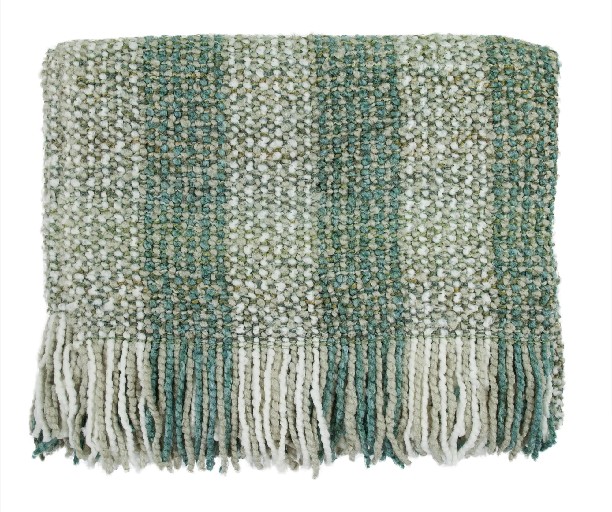 Sage Green and Cream Greenwich Throw Blanket