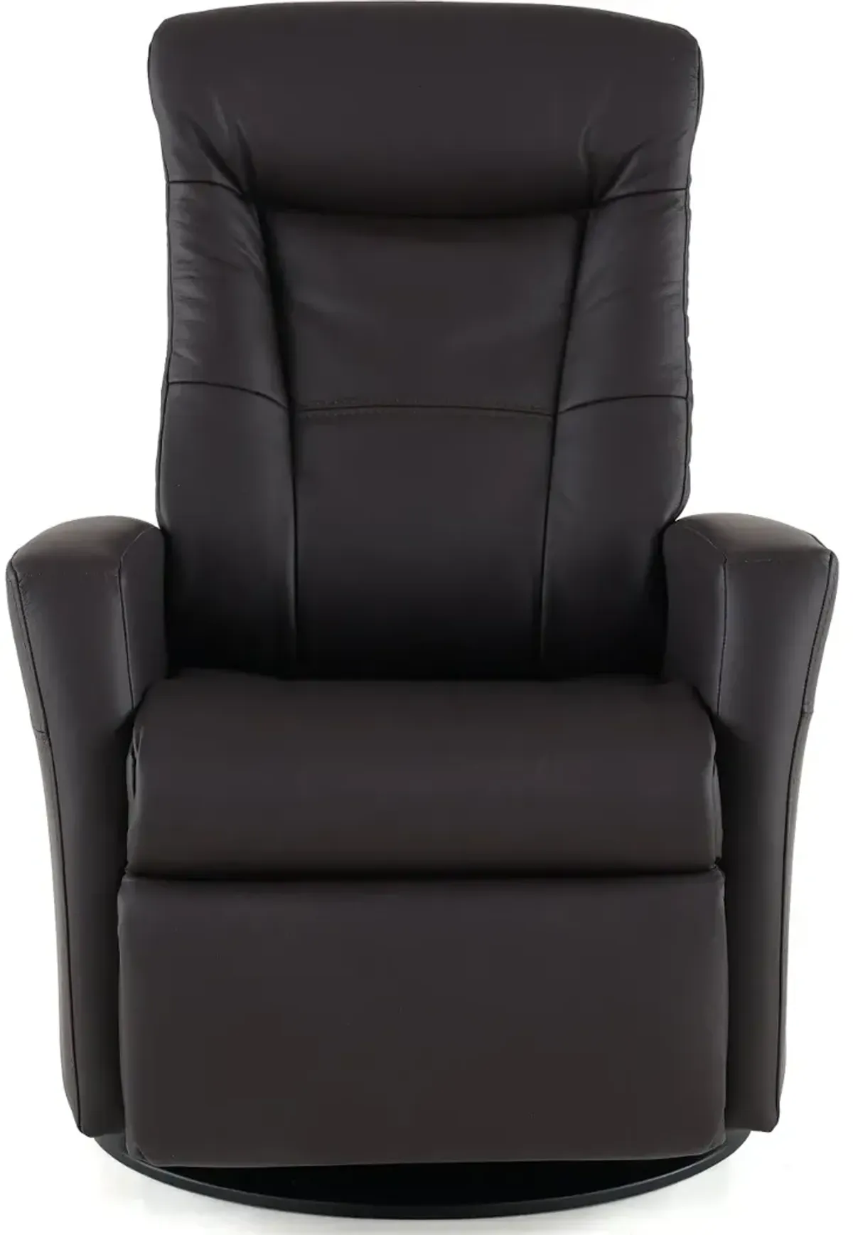 Grove Brown Standard Leather Swivel Glider Power Recliner with...