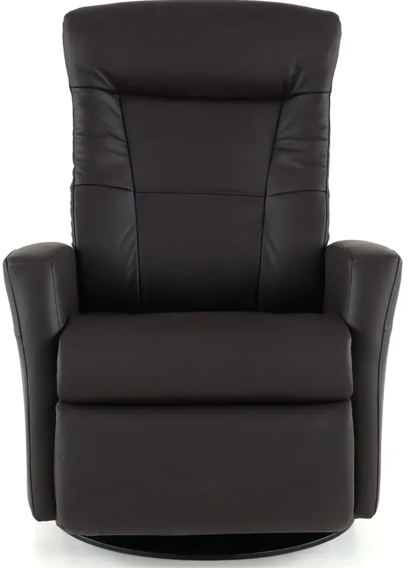 Grove Brown Large Leather Swivel Glider Power Recliner with...