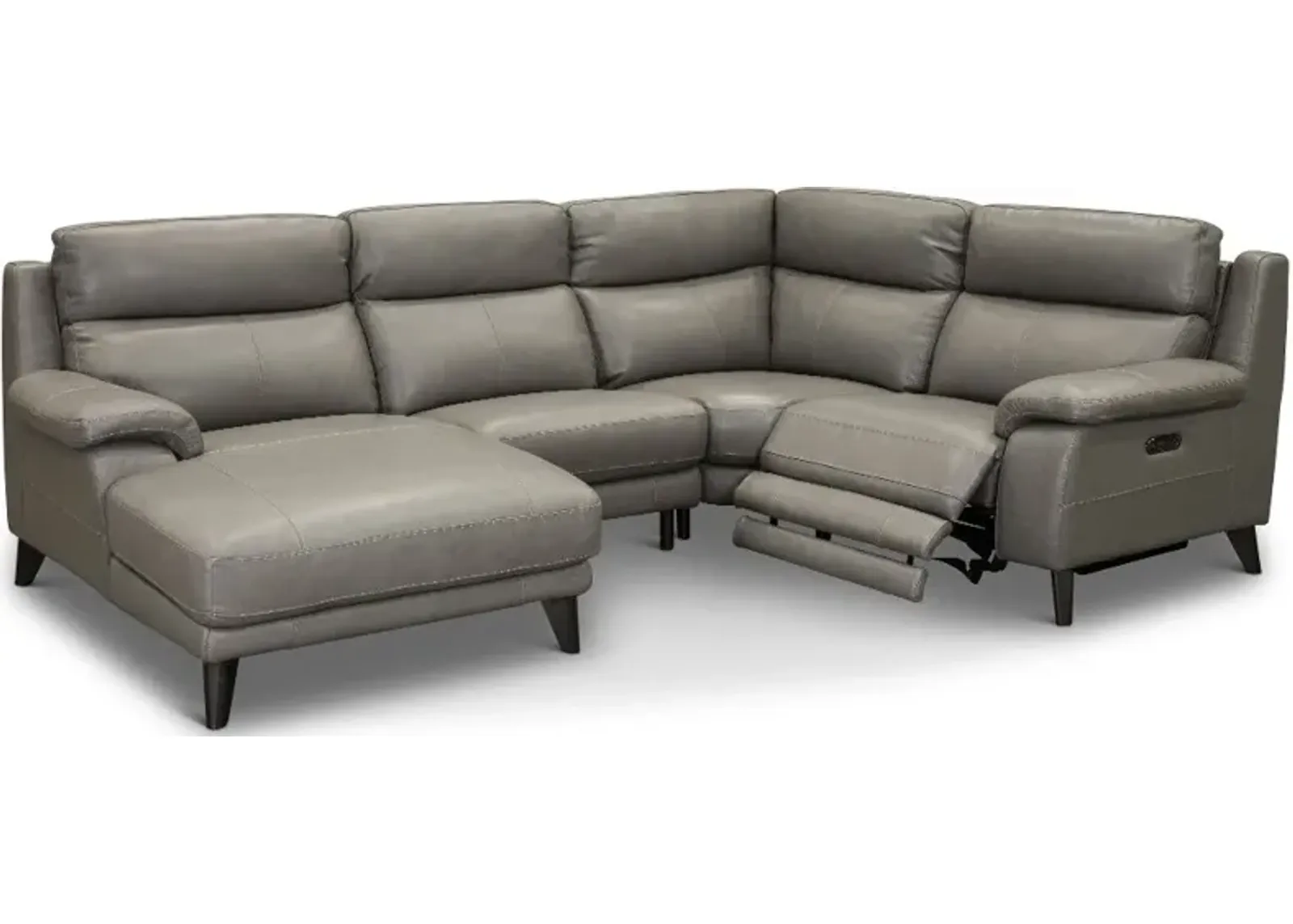 Venice Gray 4 Piece Power Reclining Sectional