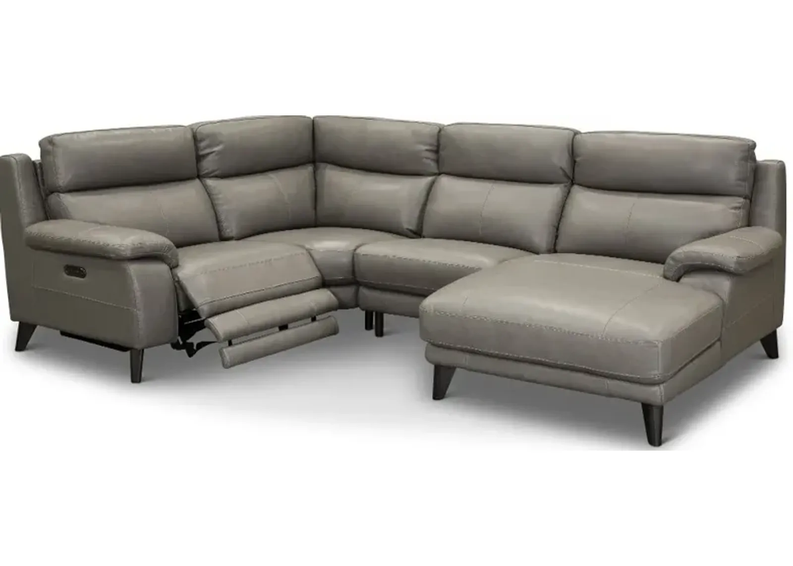 Venice Gray 4 Piece Power Reclining Sectional