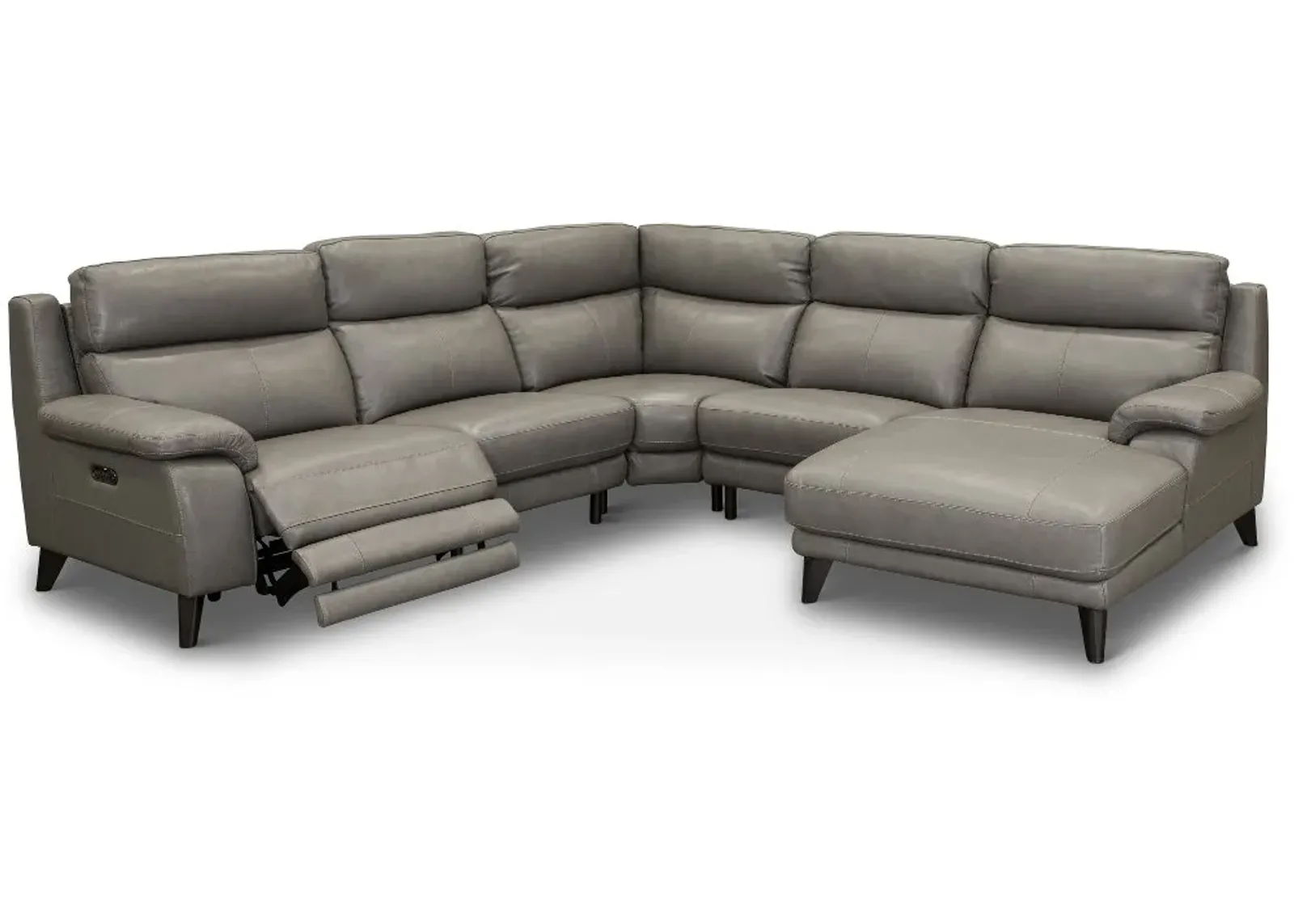 Venice Gray 5 Piece Power Reclining Sectional