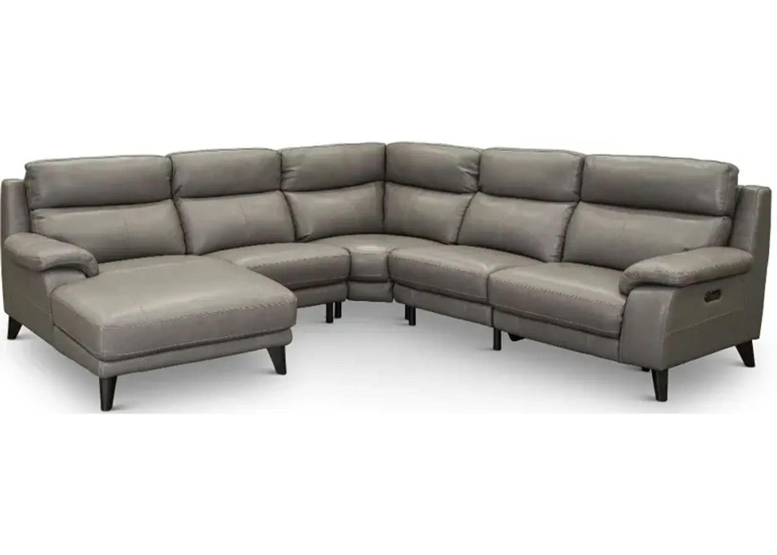 Venice Gray 5 Piece Power Reclining Sectional