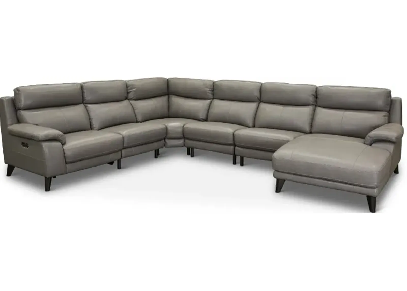 Venice Gray 6 Piece Power Reclining Sectional