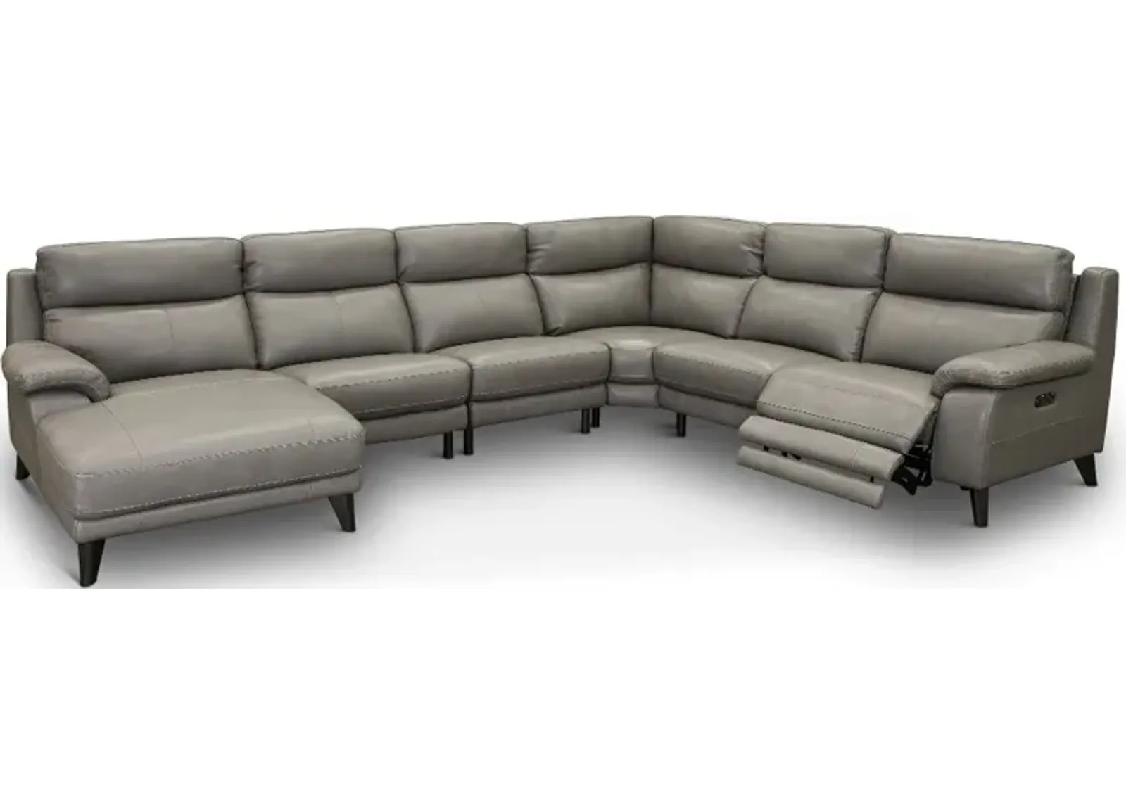 Venice Gray 6 Piece Power Reclining Sectional