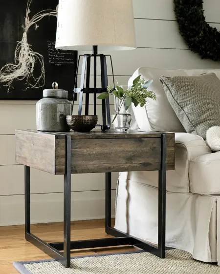 Modern Timber Brown Wood End Table
