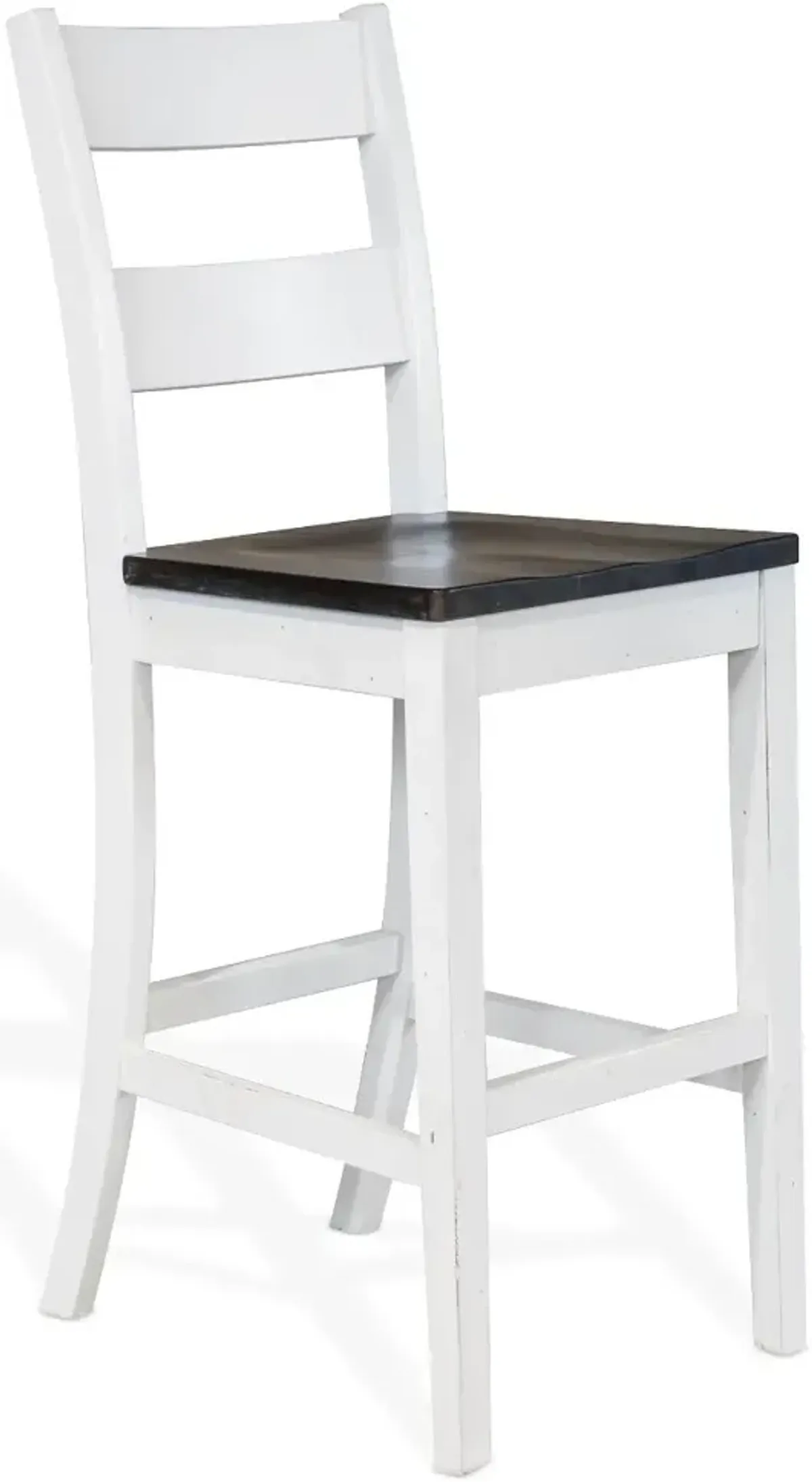 Bourbon County White Ladderback Bar Stool
