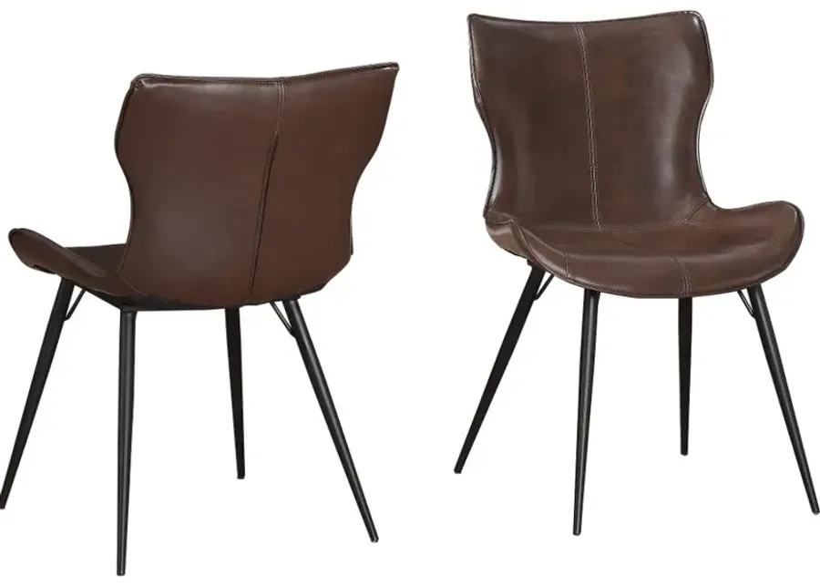 Brown Mitt Style Dining Room Chair - Maxwell