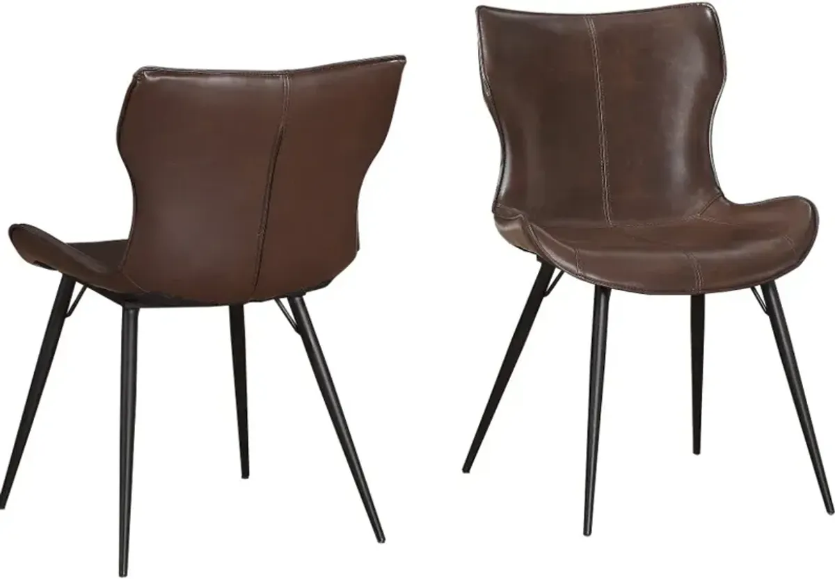 Brown Mitt Style Dining Room Chair - Maxwell