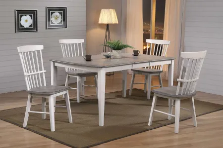 Newark White and Gray Dining Room Table