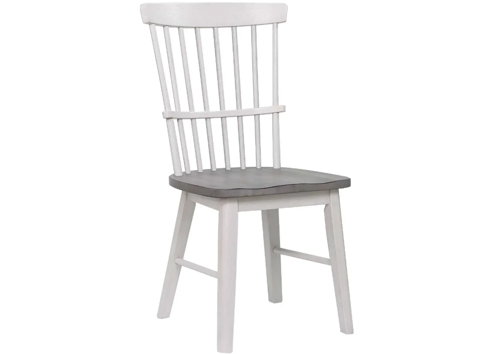 Newark White and Gray Dining Chair