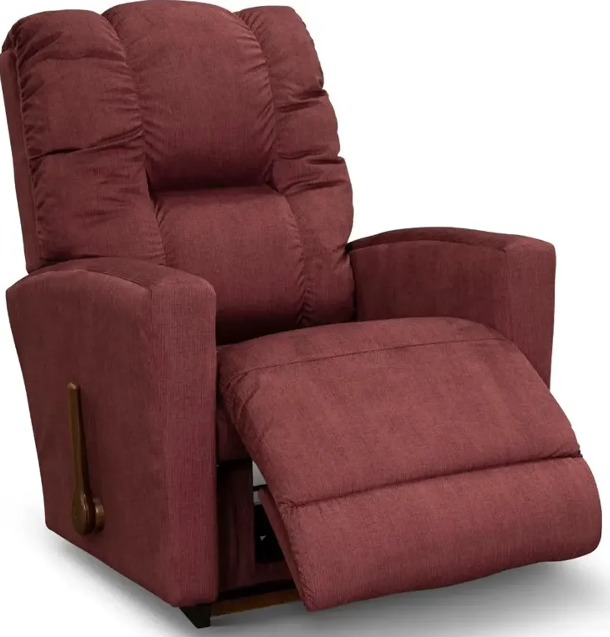 Contemporary Sangria Red Rocker Recliner - Casey