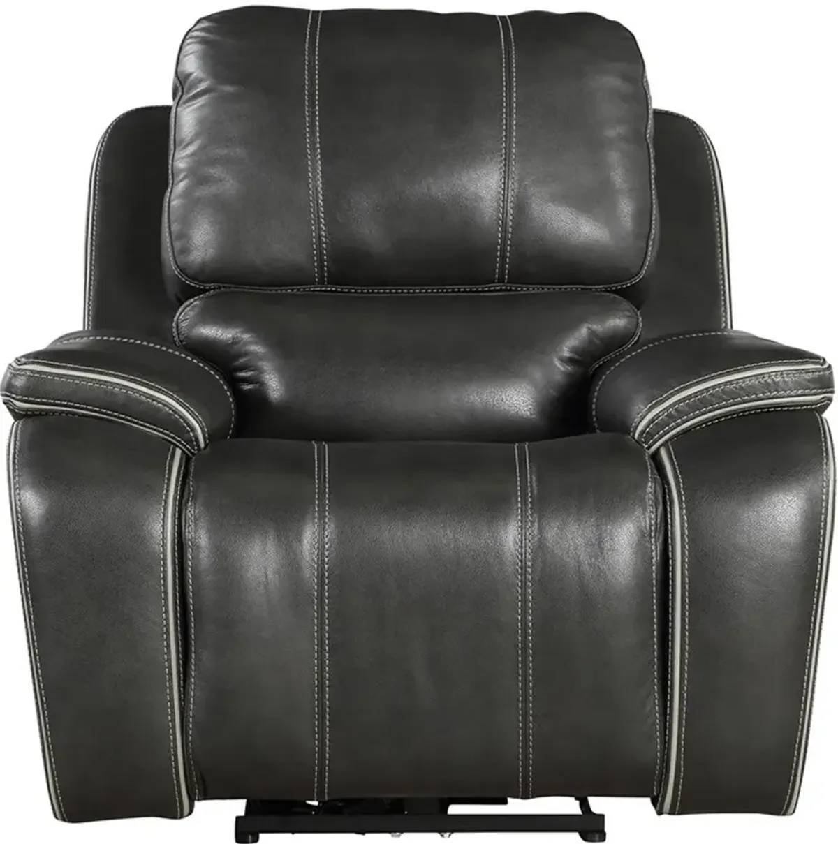 Harry Cyclone Dark Gray Leather-Match Power Recliner