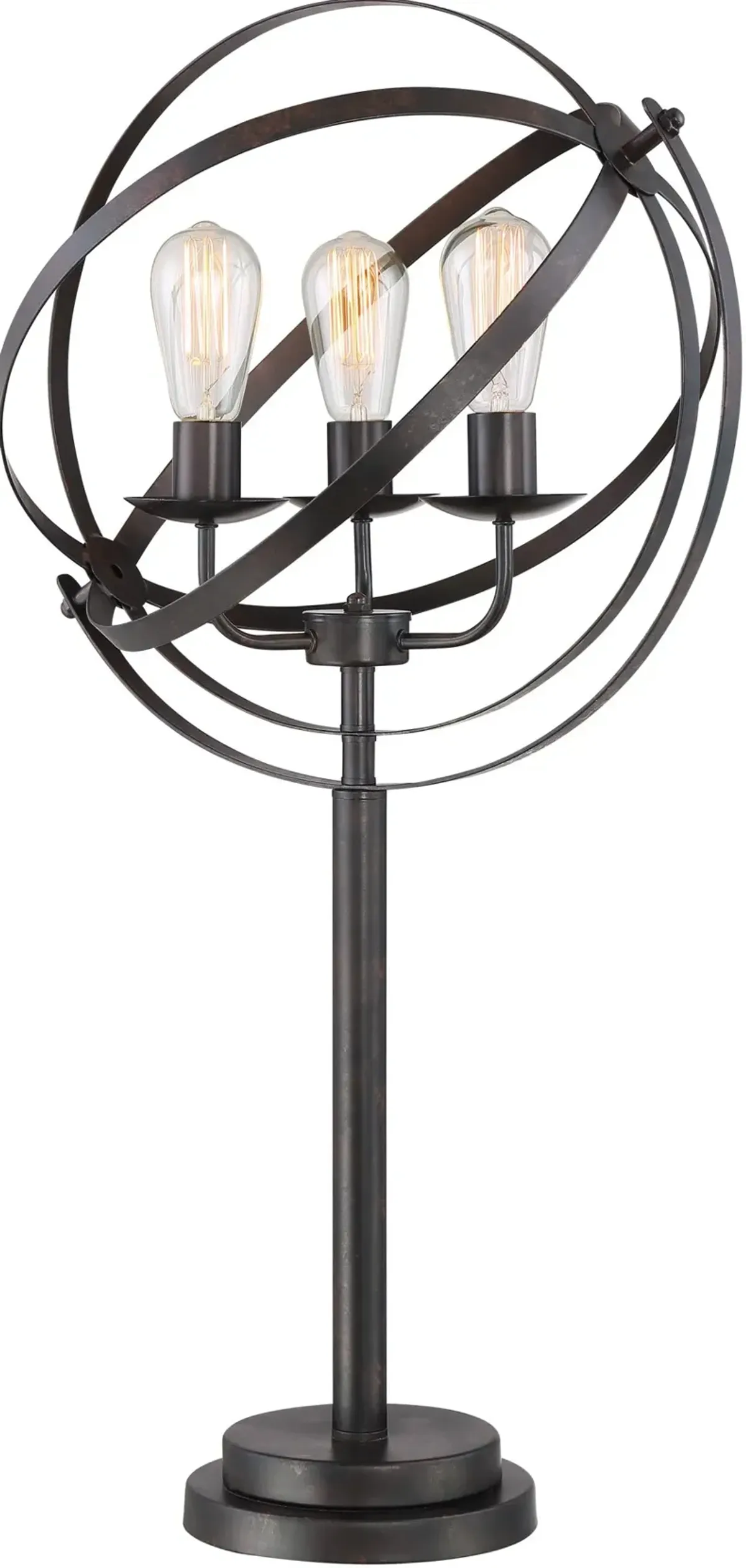 Industrial Open Metal Black Table Lamp - Orbiton