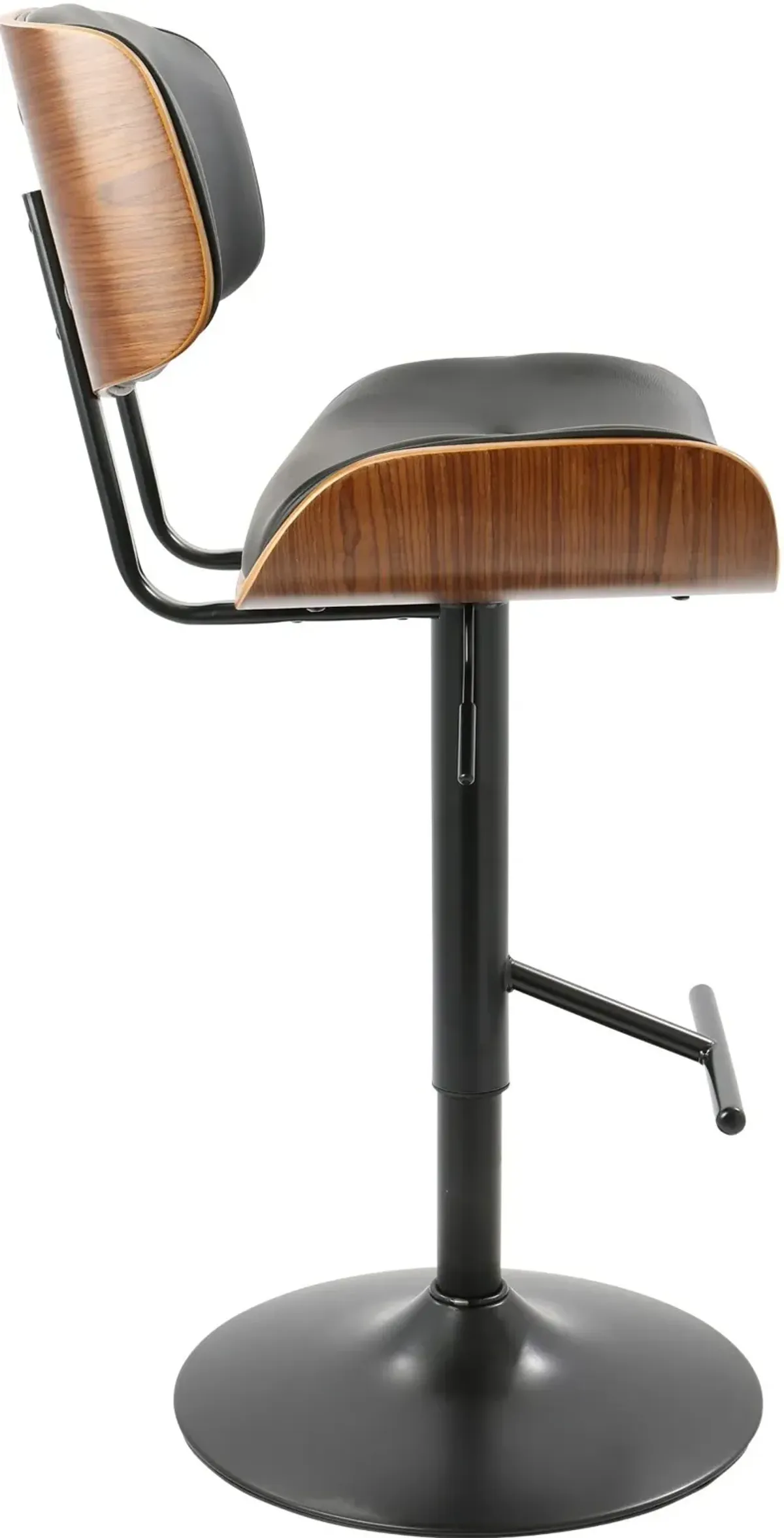 Lombardi Black Adjustable Bar Stool