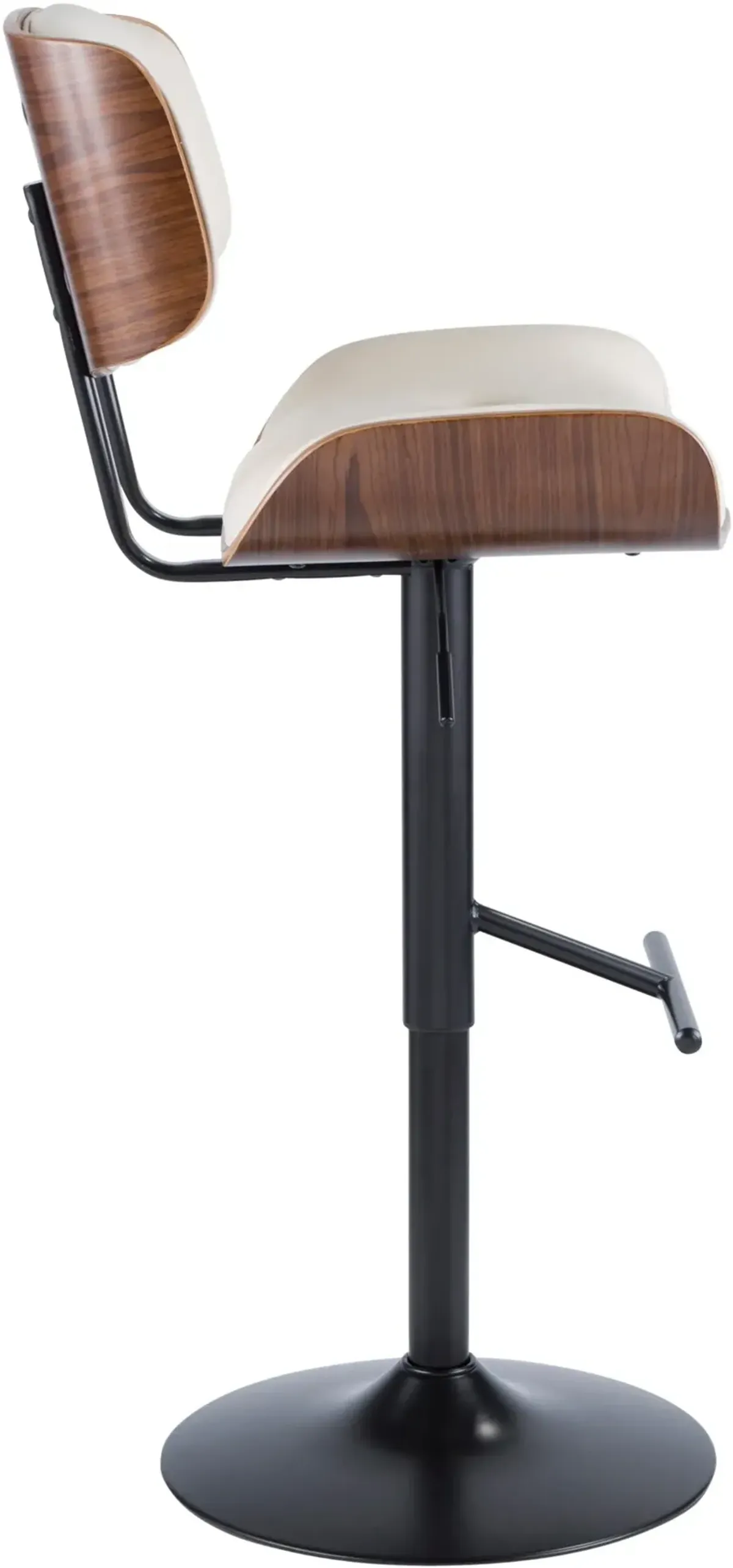 Lombardi Mid Century Modern Adjustable Bar Stool