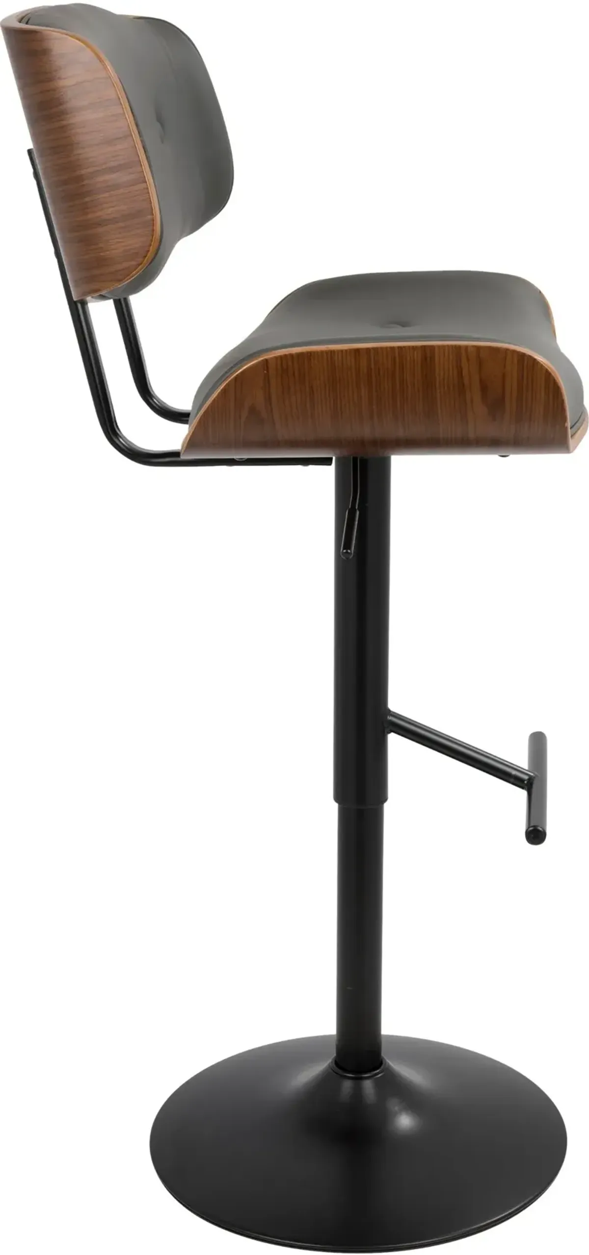 Lombardi Gray Adjustable Bar Stool