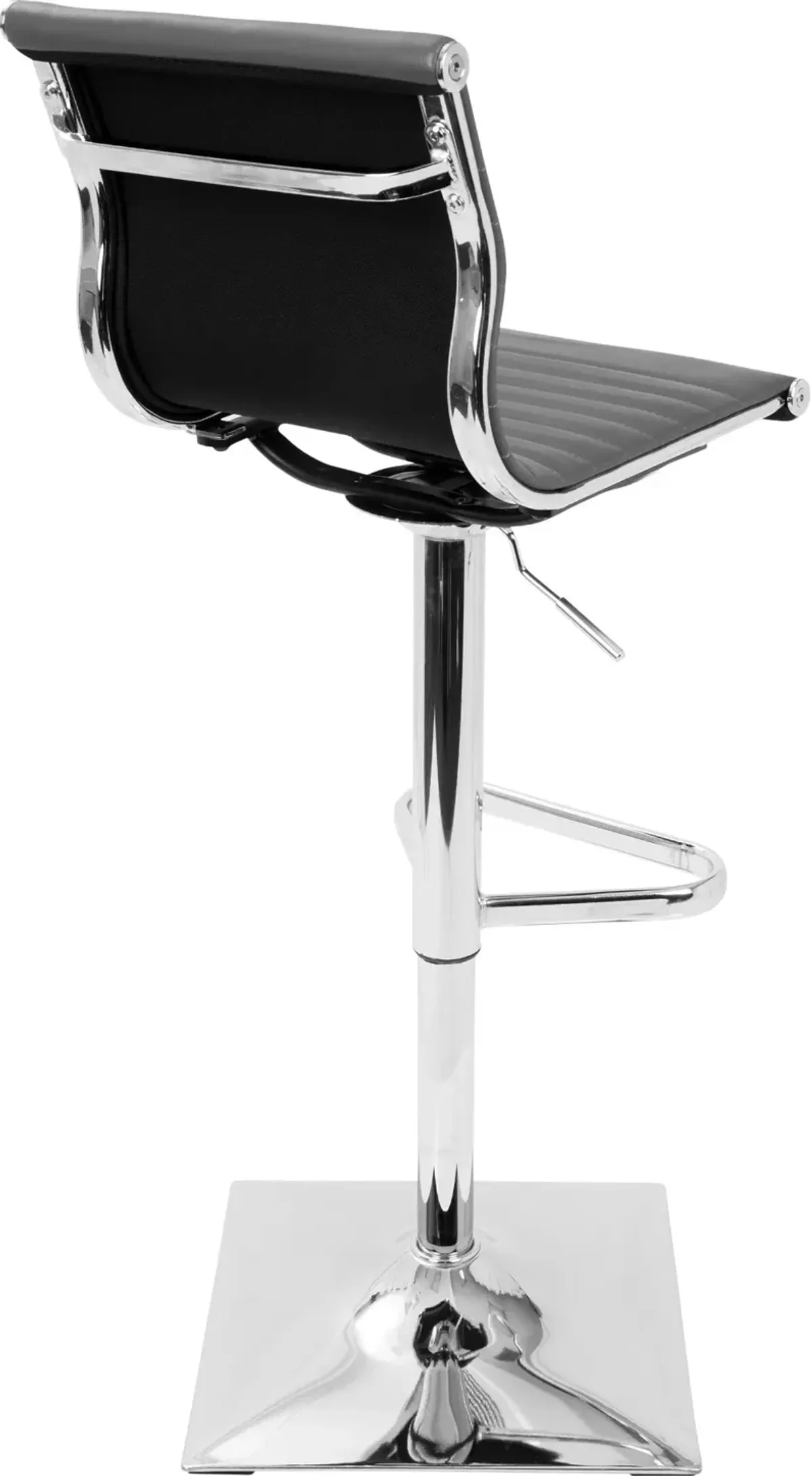 Master Contemporary Gray & Chrome Adjustable Bar Stool