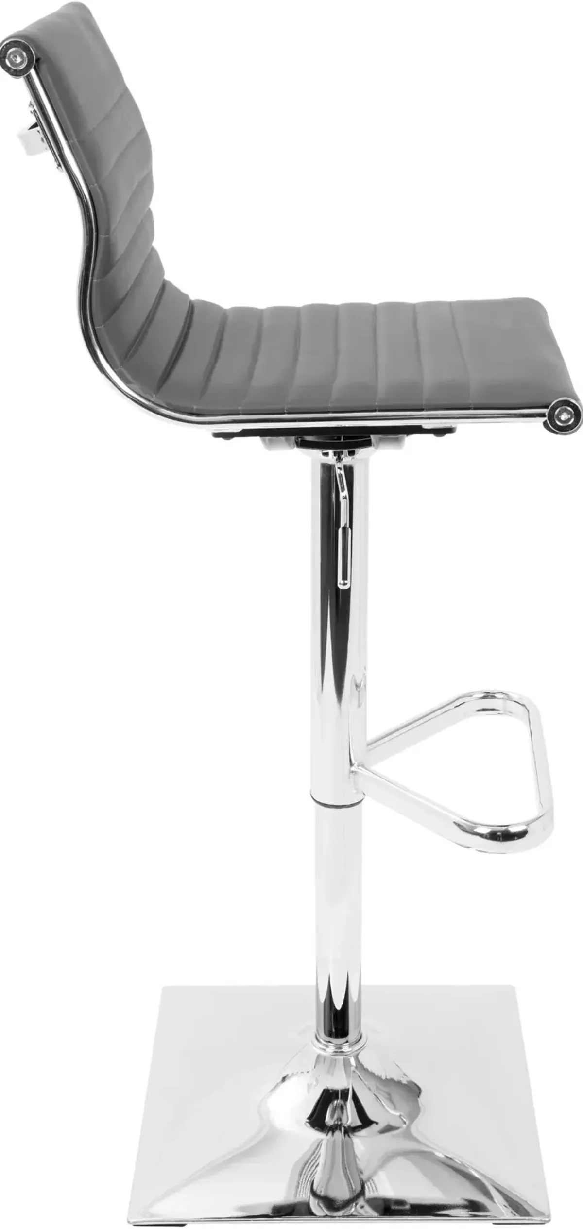 Master Contemporary Gray & Chrome Adjustable Bar Stool