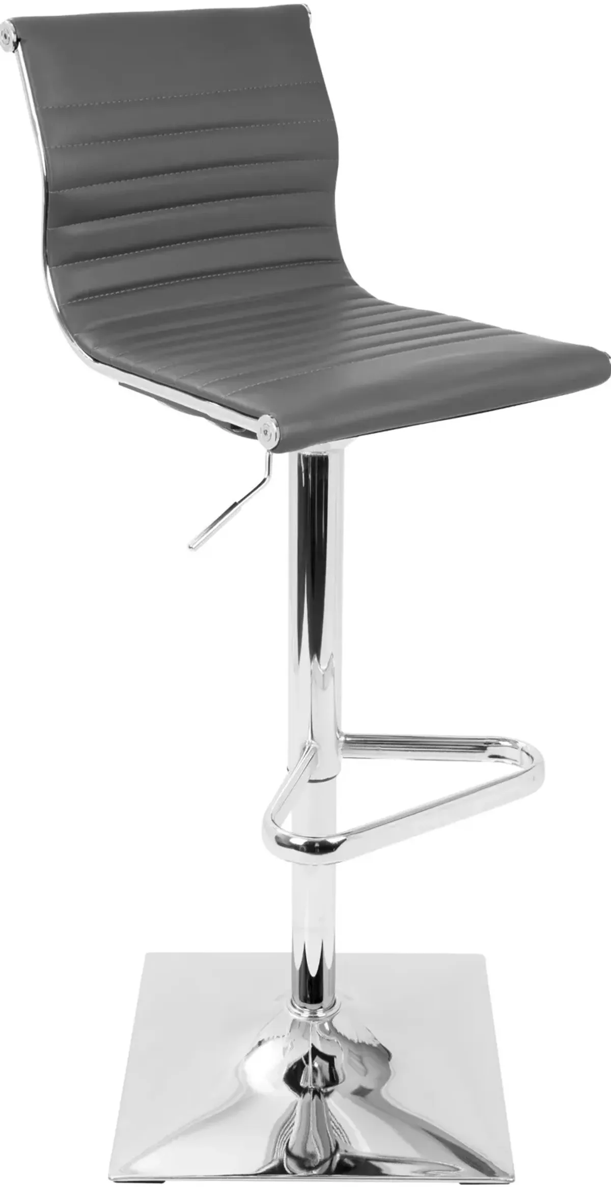 Master Contemporary Gray & Chrome Adjustable Bar Stool