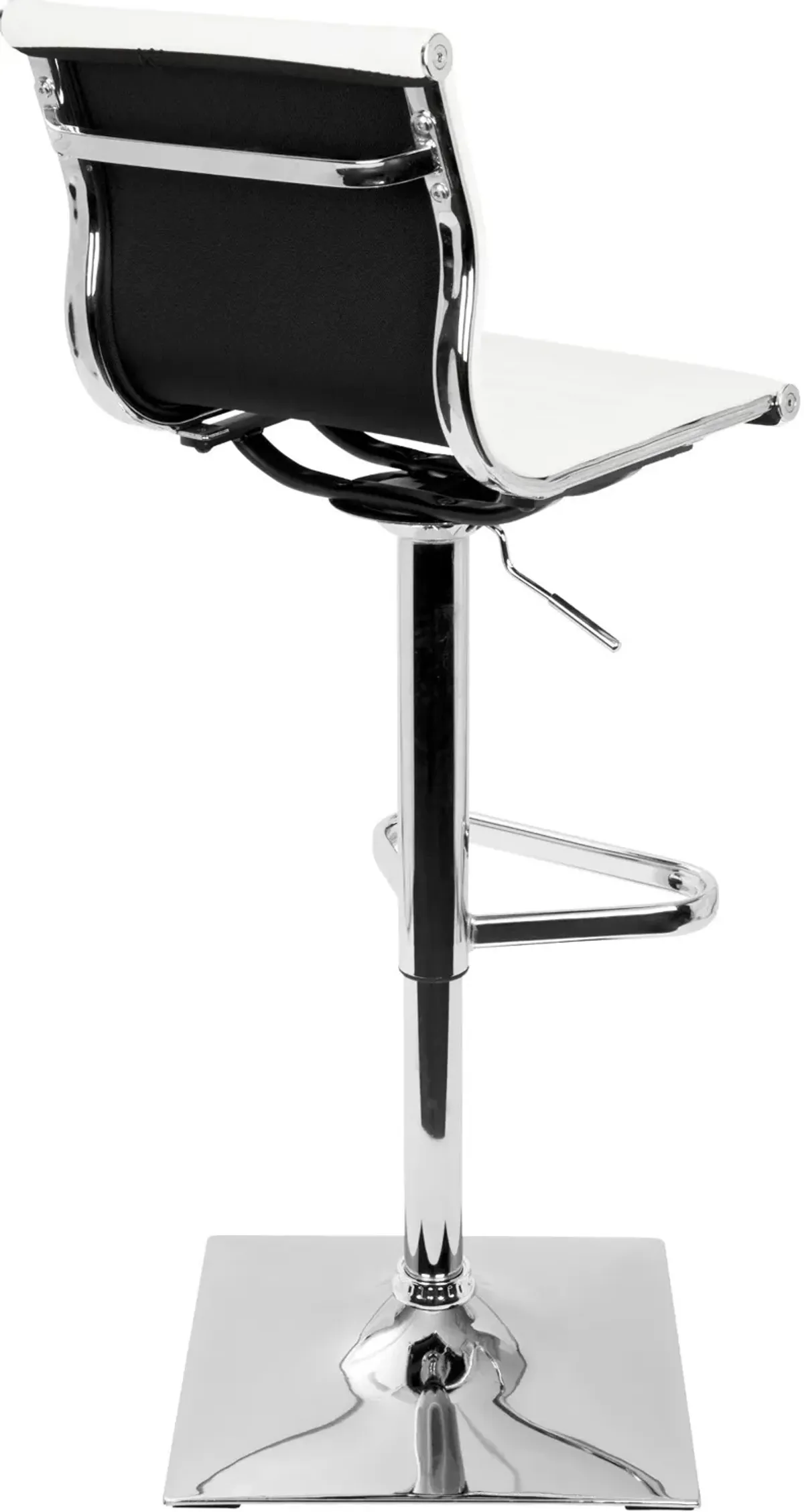 Master White & Chrome Adjustable Bar Stool