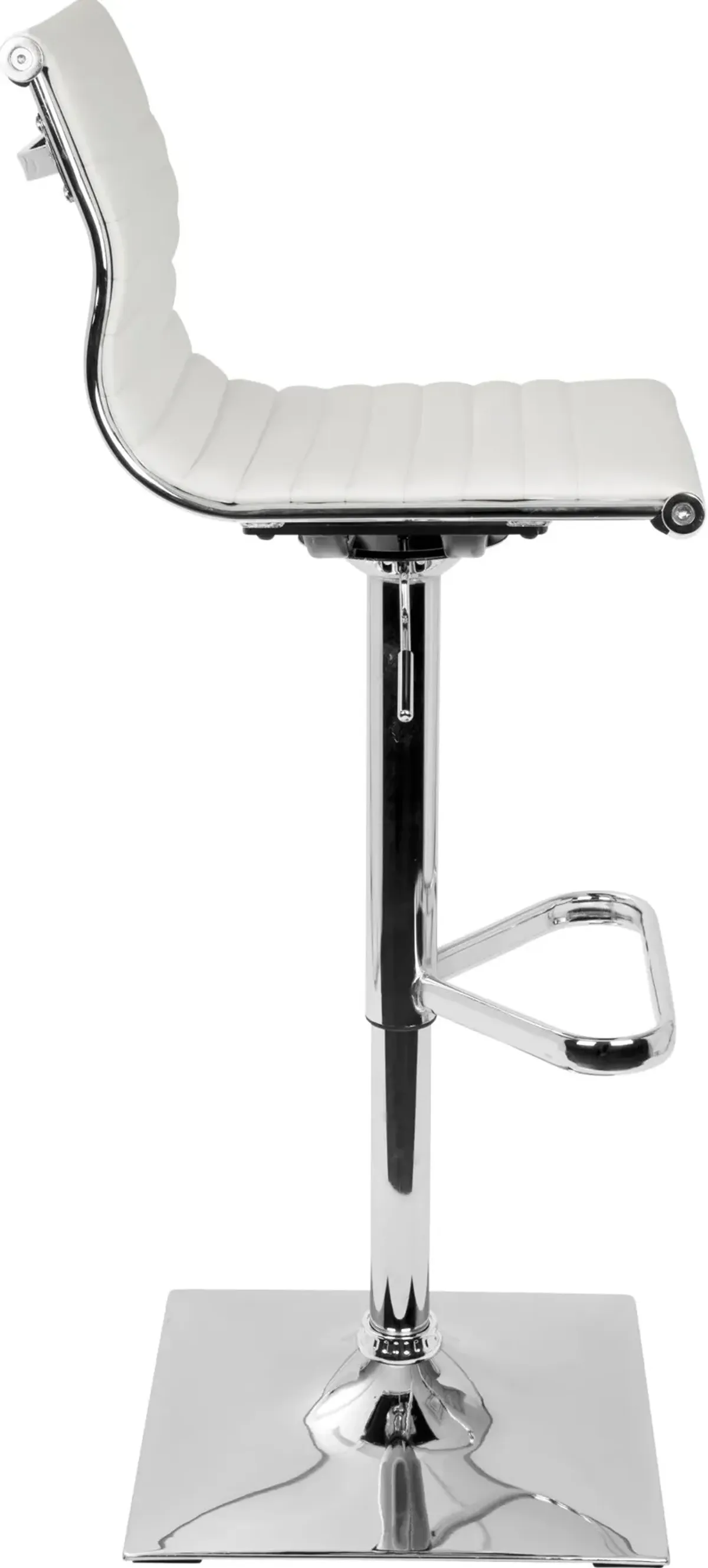 Master White & Chrome Adjustable Bar Stool