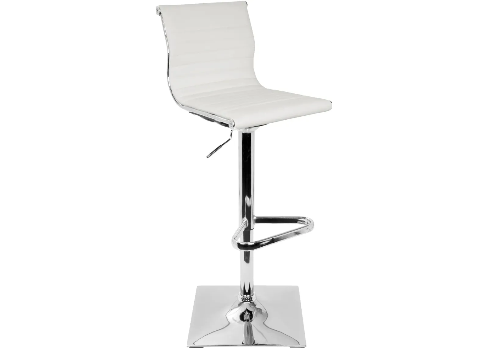 Master White & Chrome Adjustable Bar Stool