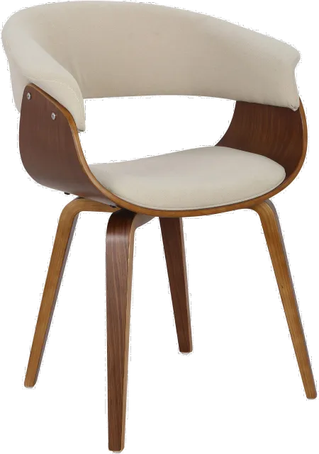 Vintage Mod Cream Dining Room Chair