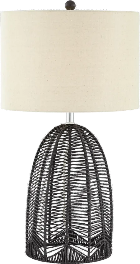 Black Rope Cage Table Lamp - Aria