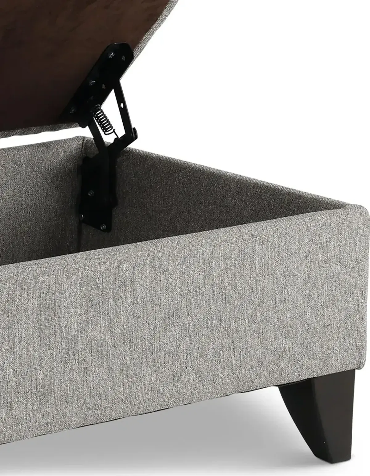 Aquarius Slate Gray Storage Ottoman