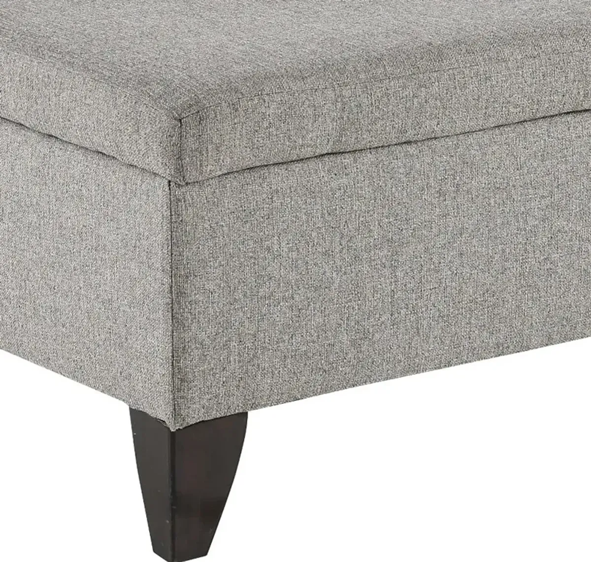 Aquarius Slate Gray Storage Ottoman