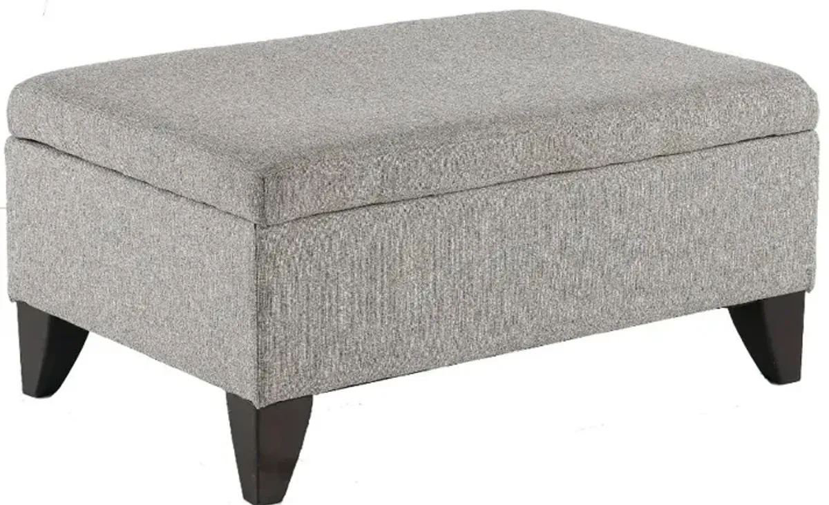 Aquarius Slate Gray Storage Ottoman