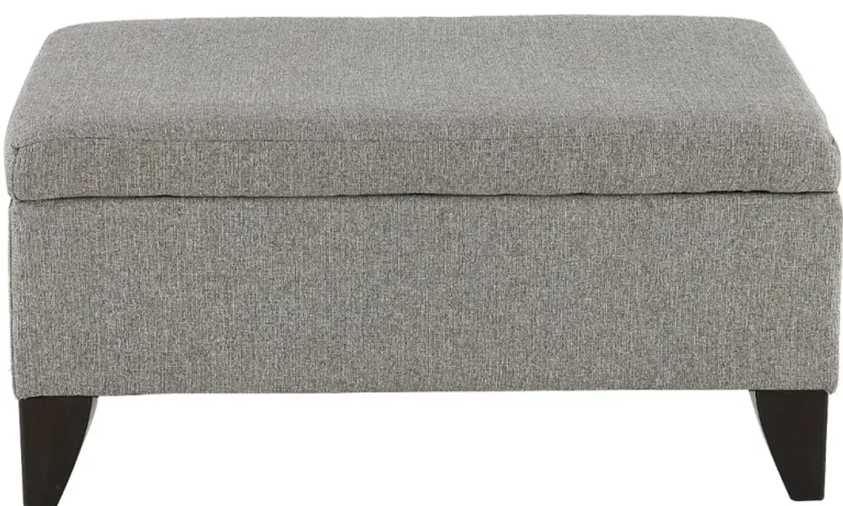 Aquarius Slate Gray Storage Ottoman