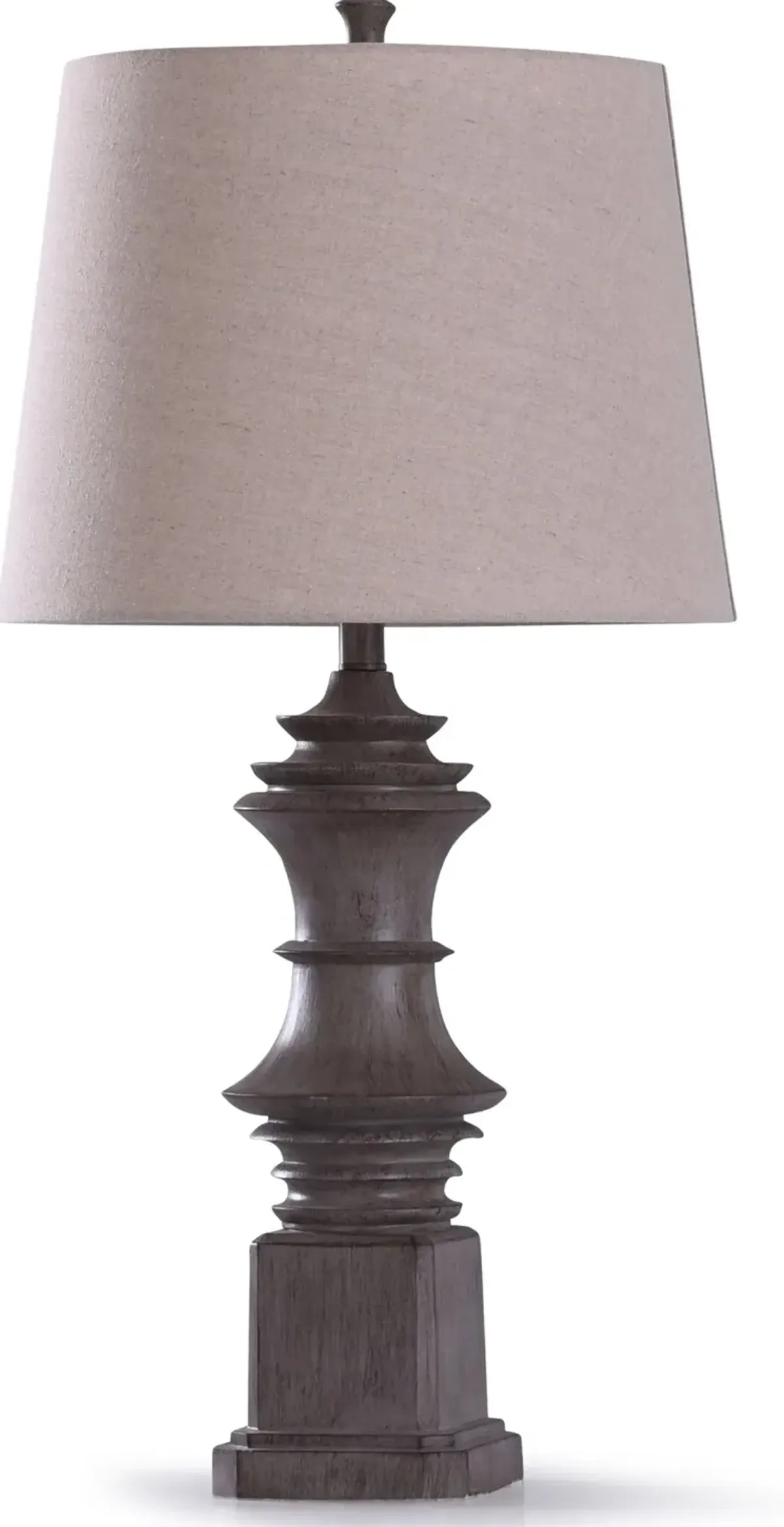 33 Inch Gray-Brown Baluster Table Lamp - Finn Cafe