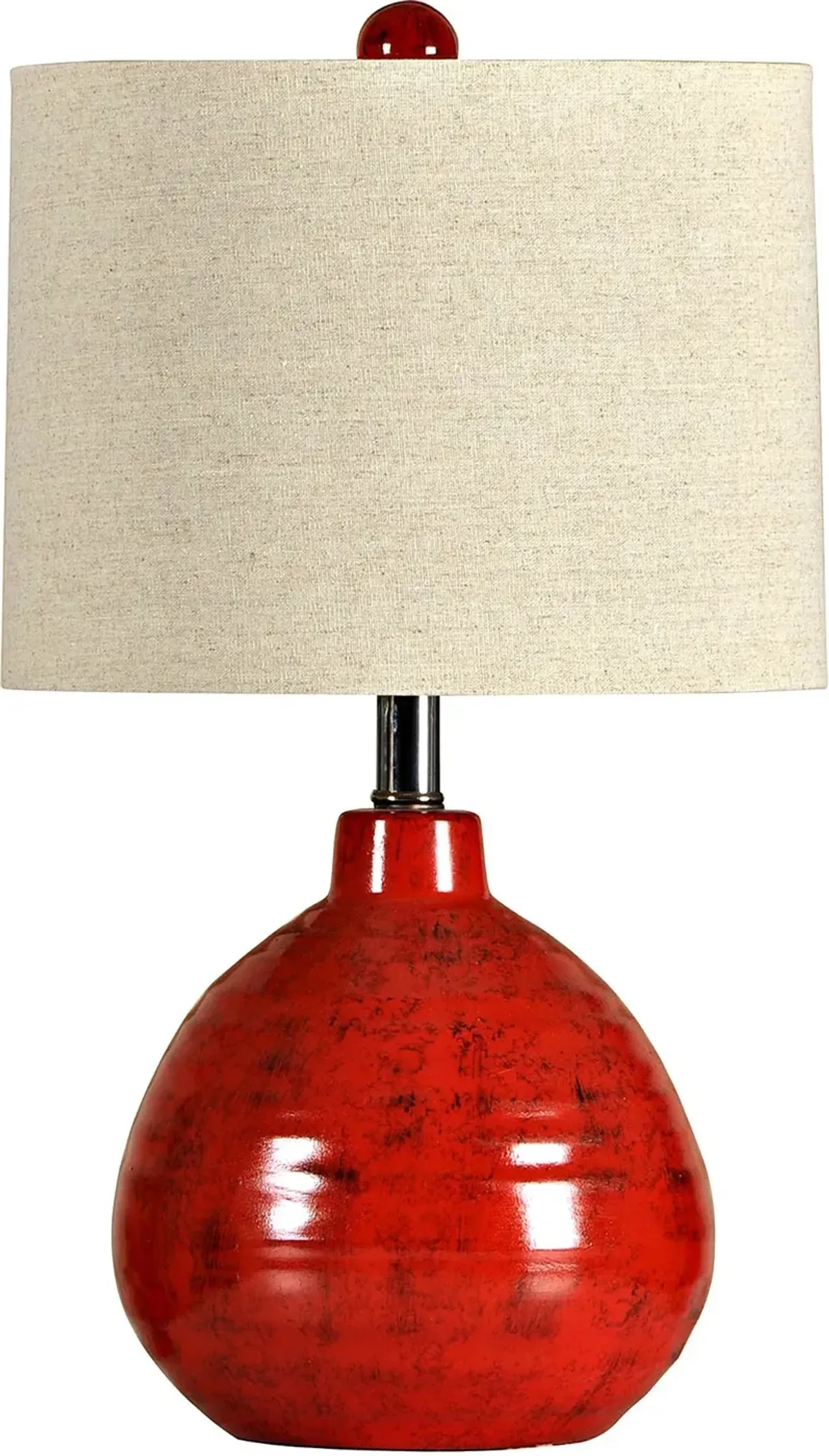 Apple Red Ceramic Table Lamp