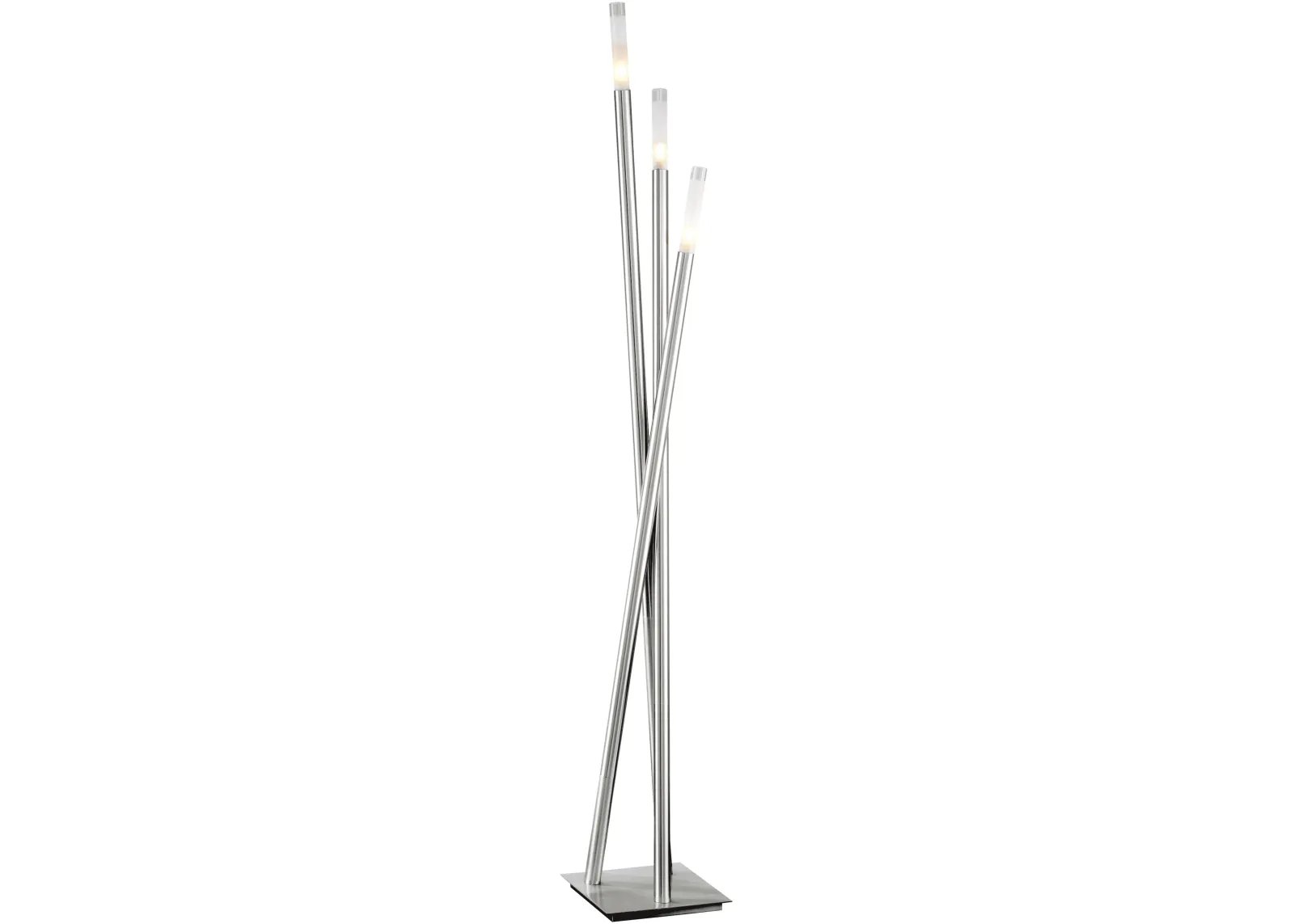 Contemporary Brushed Nickel Floor Lamp - Icicle