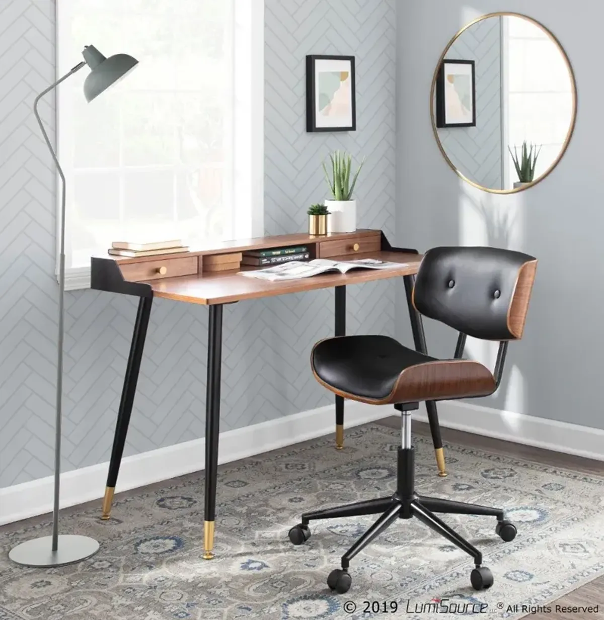 Lombardi Black Office Chair