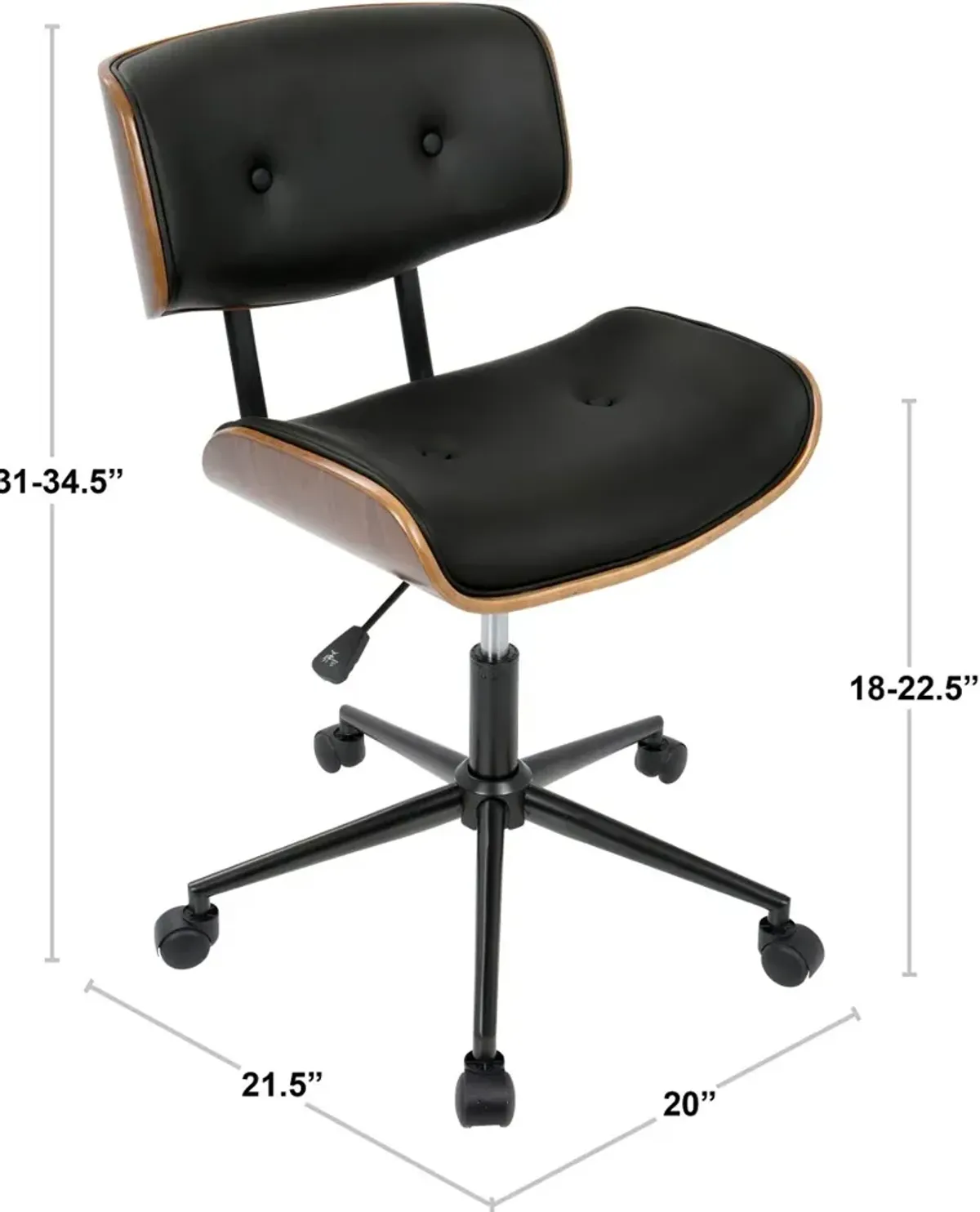 Lombardi Black Office Chair