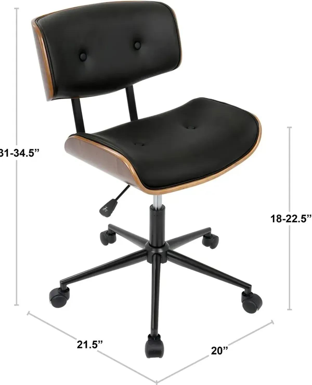 Lombardi Cream Office Chair