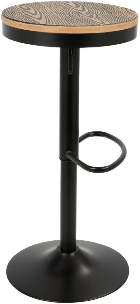 Dakota Black Adjustable Bar Stool, Set of 2