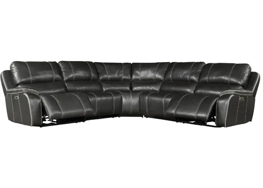 Harry Cyclone Dark Gray 5 Piece Power Reclining Sectional Sofa