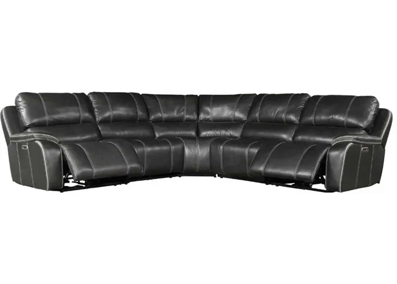 Harry Cyclone Dark Gray 5 Piece Power Reclining Sectional Sofa