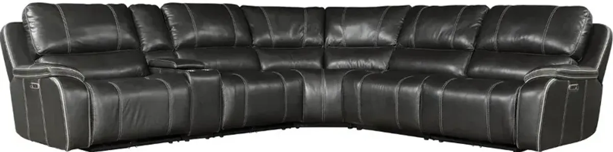 Harry Cyclone Dark Gray 6 Piece Power Reclining Sectional Sofa