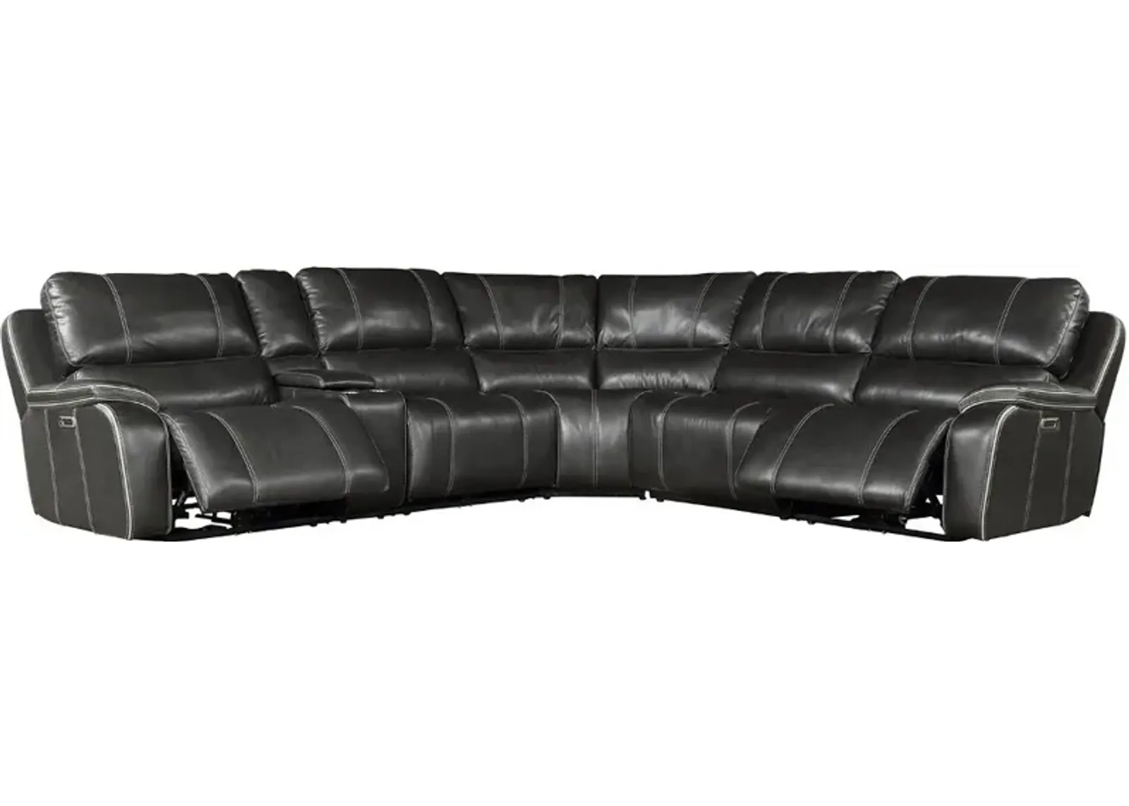 Harry Cyclone Dark Gray 6 Piece Power Reclining Sectional Sofa