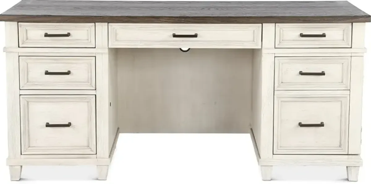 Caraway Antique White Credenza Desk