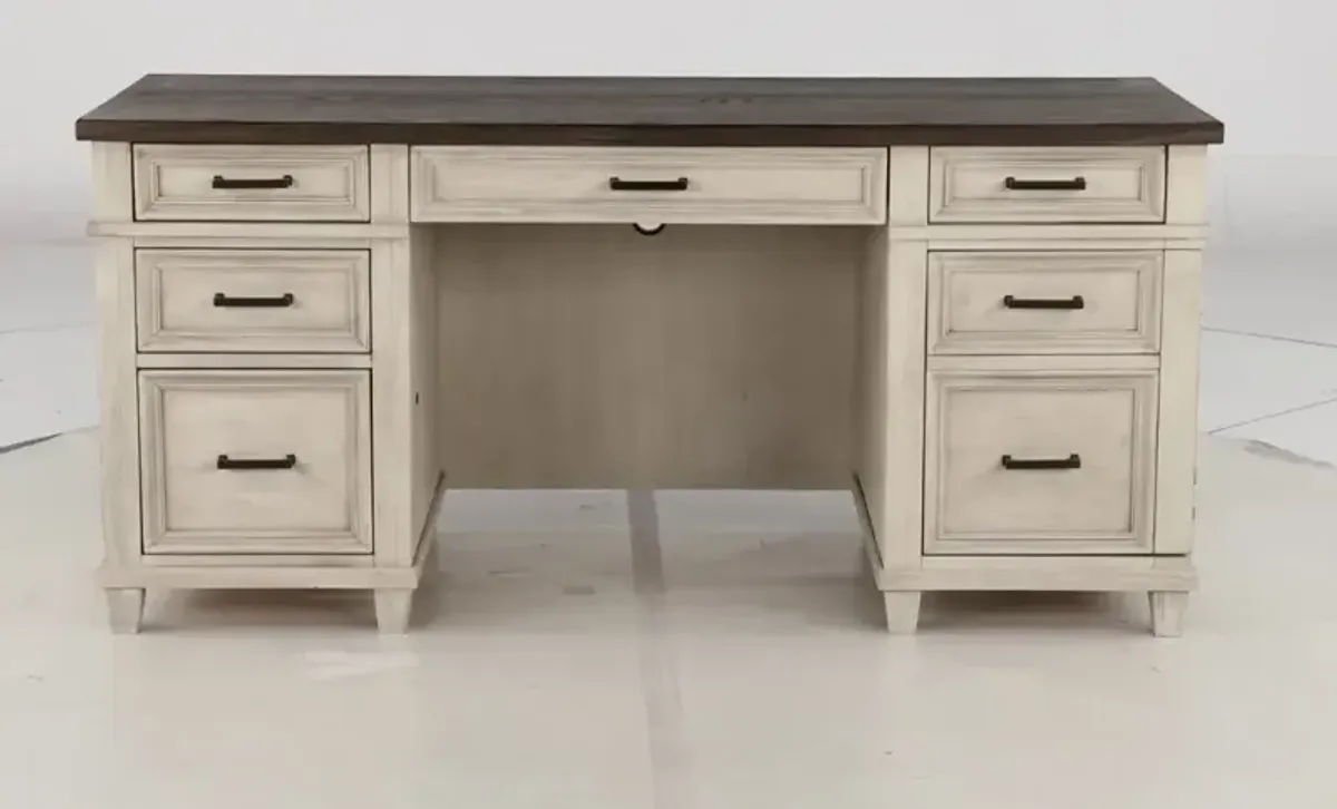 Caraway Antique White Credenza Desk